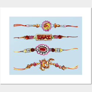 Indian Neckless Watercolor Posters and Art